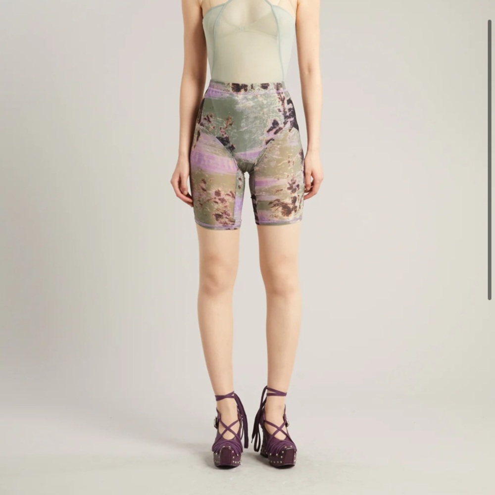 KNWLS Lena shorts lilac waxed floral